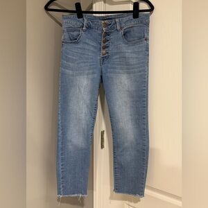 Stylish Blue Button-Fly Jeans